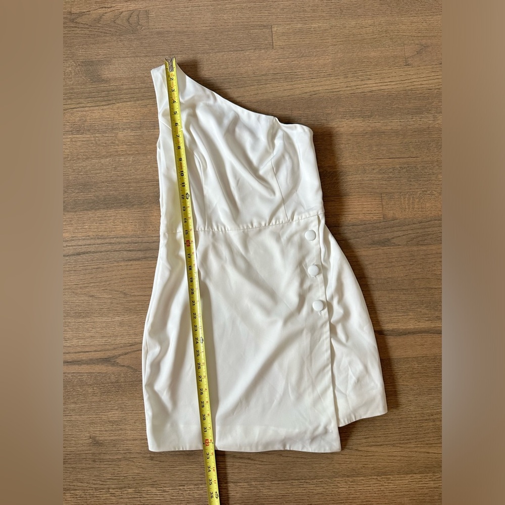 Revolve NBD Tere One Shoulder Mini Dress-Size Medium-Ivory - Picture 11 of 12
